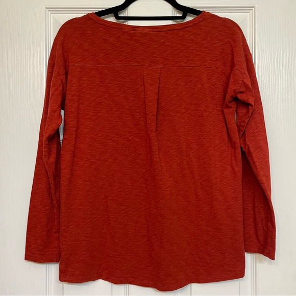 Antibes Blanc Modal 3/4 length Sleeve t-shirt top, burnt orange, M - Picture 2 of 4